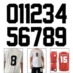 Parche termoadhesivo números blanco y negro para jersey