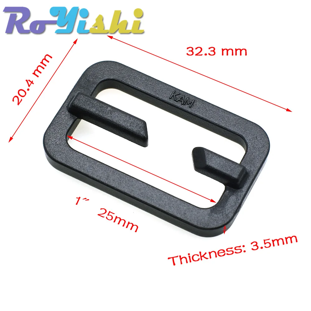 3/4 "1" Tri-Glide Slider ajustar hebilla Hardware plástico al aire libre mochila ropa correas correas bolsa piezas - imagen 3