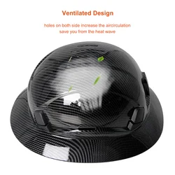 Casco seguridad fibra carbono ala completa con gafas integradas