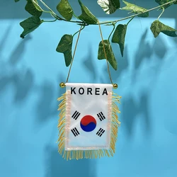 SKY FLAG South Korea Car Window flag 8*12cm Polyester double printed South Korea Hanging pennant Flags South Korea Mini flag