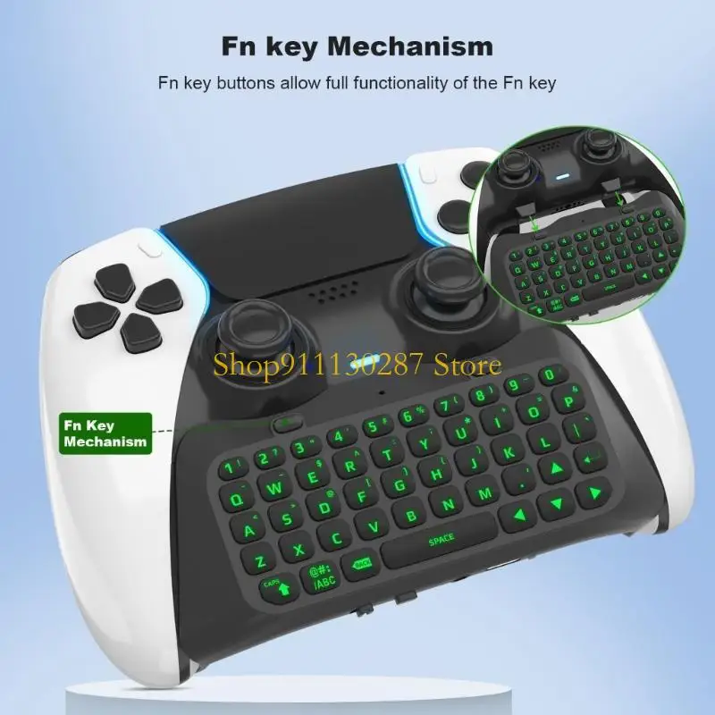 J1HC para controlador borde Compatible Mini teclado Voz retroiluminada