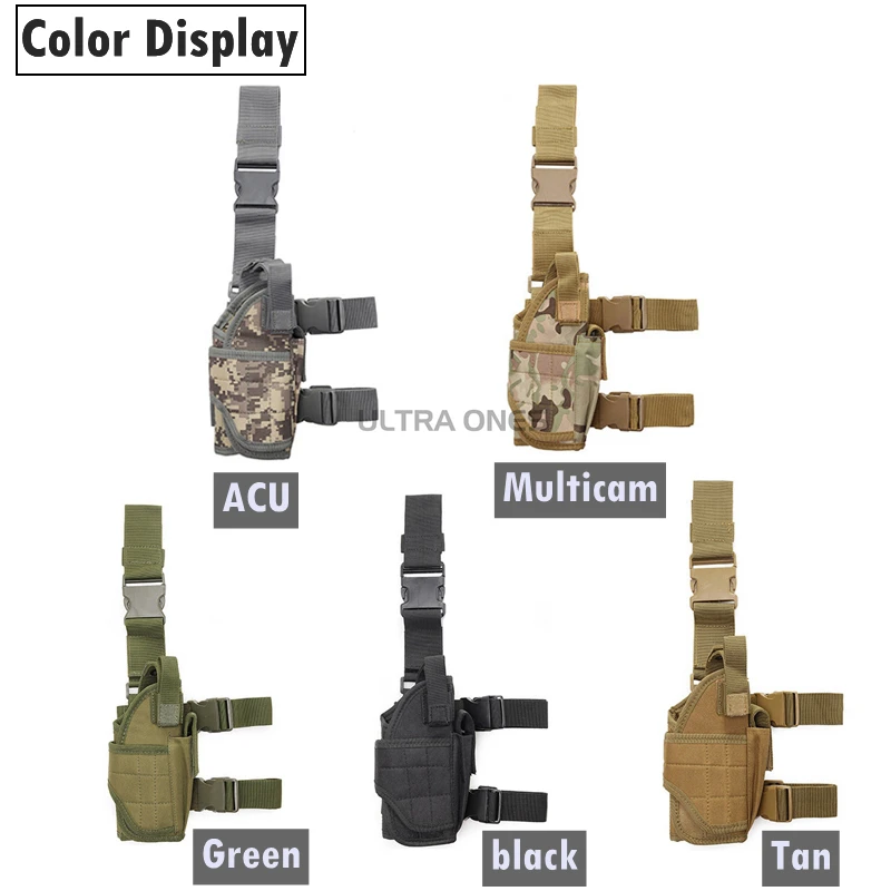 Fundas universales para pistola de caza, funda para pistola de tiro Airsoft para Glock Beretta, bolsa para muslo, funda para pistolas tácticas - imagen 3