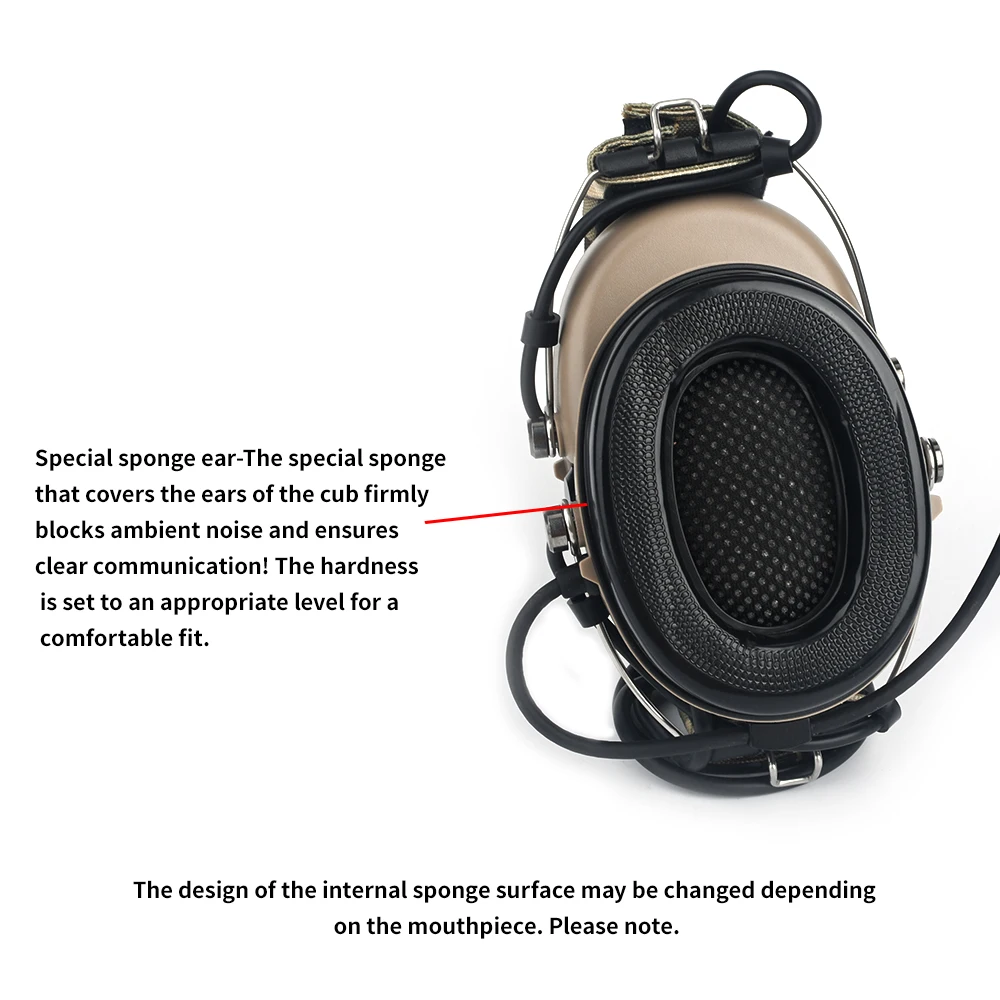 WADSN MSA auriculares tácticos para caza al aire libre, auriculares tácticos Sordin con U94, auriculares de comunicación con cancelación de ruido PTT civil - imagen 4