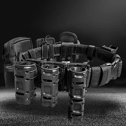 Funda táctica giratoria 360° con portaherramientas para linterna y defensa