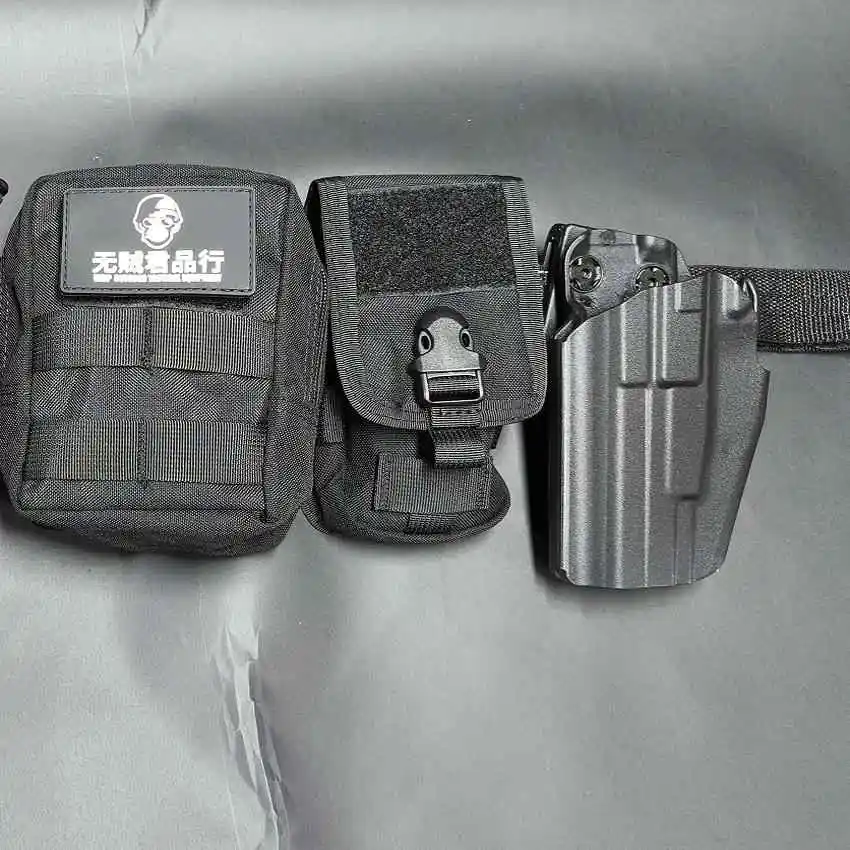 Juego completo de cinturones Airsoft para exteriores, con doble bolsa para revistas, bolsa de recuperación Phc, bolsa multifunción, funda de extracción rápida G17 - imagen 5