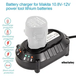 Cargador de herramientas para taladro eléctrico, baterías de iones de litio de 10,8 V-12V, cargador de fuente de alimentación para Makita BL1013 BL1014