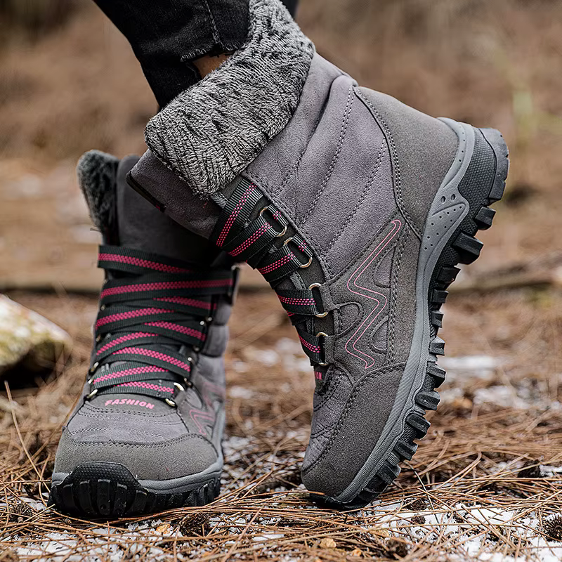HIKEUP Botas de invierno antideslizantes con forro polar - imagen 5