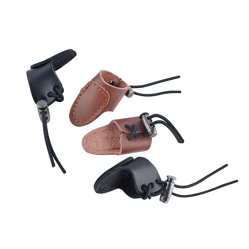 Protector de pulgar versátil para tiro con arco, ajustable para manos L/R, protector de dedo grueso, accesorio esencial, arco, Deportes de caza - imagen 5