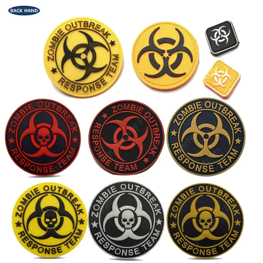 Paraguas equipo PVC bolsa pegatinas insignia brazalete Biohazard paraguas serie parche bordado militar parche para ropa costura - imagen 4