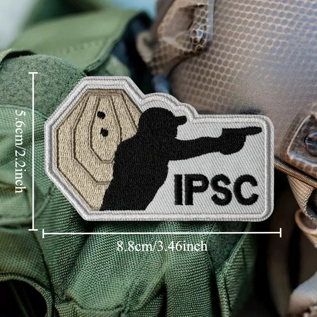 Parche del ejército IPSC, insignia de moral táctica, parches de bucle de gancho bordados para ropa, pegatina de equipo militar - imagen 5
