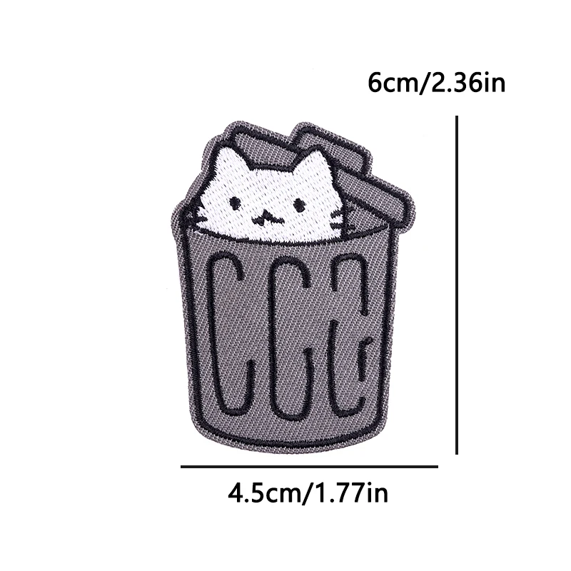 Parche de gato de dibujos animados para planchar, parche bordado para chaqueta, gorra, insignia térmica, reparación de ropa, apliques bordados, bonito diseño de animales - imagen 4