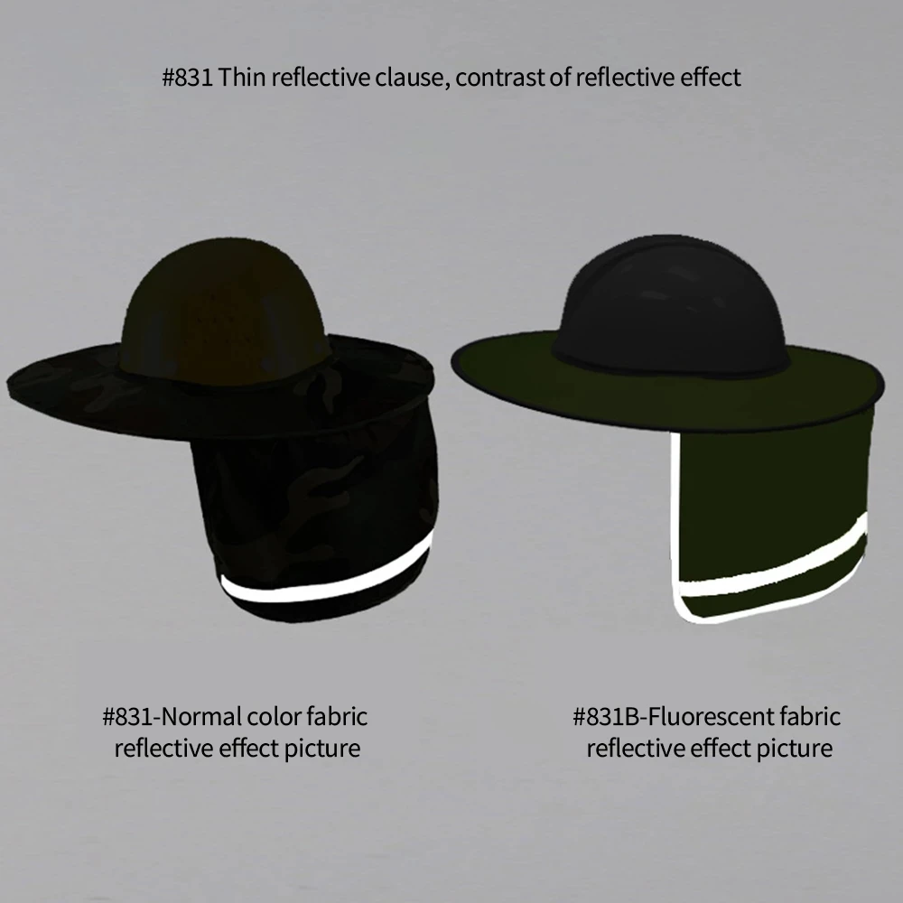 Parasol reflectante con agujeros de ventilación, visera lavable de alta visibilidad para el trabajo - imagen 3