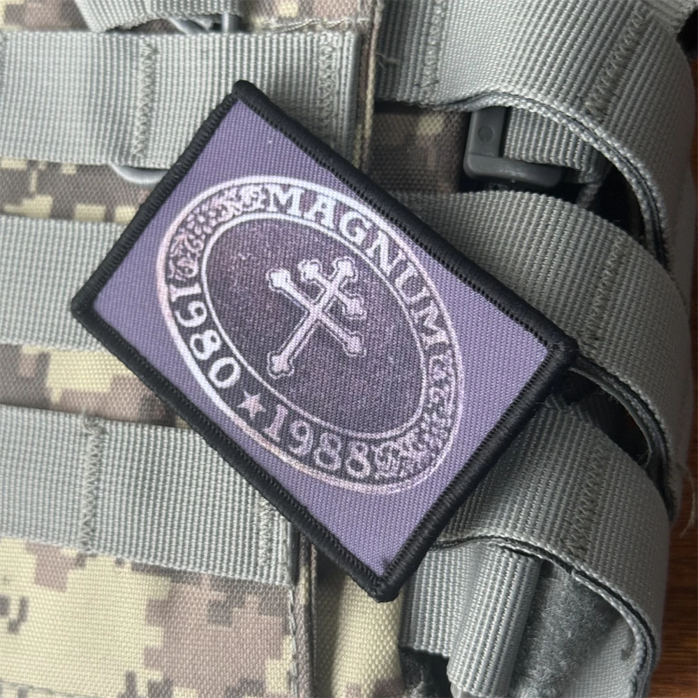 Magnum Cross Morale insignia parche emblema militar brazalete táctico impreso gancho y bucle ropa mochila accesorios pegatinas - imagen 5