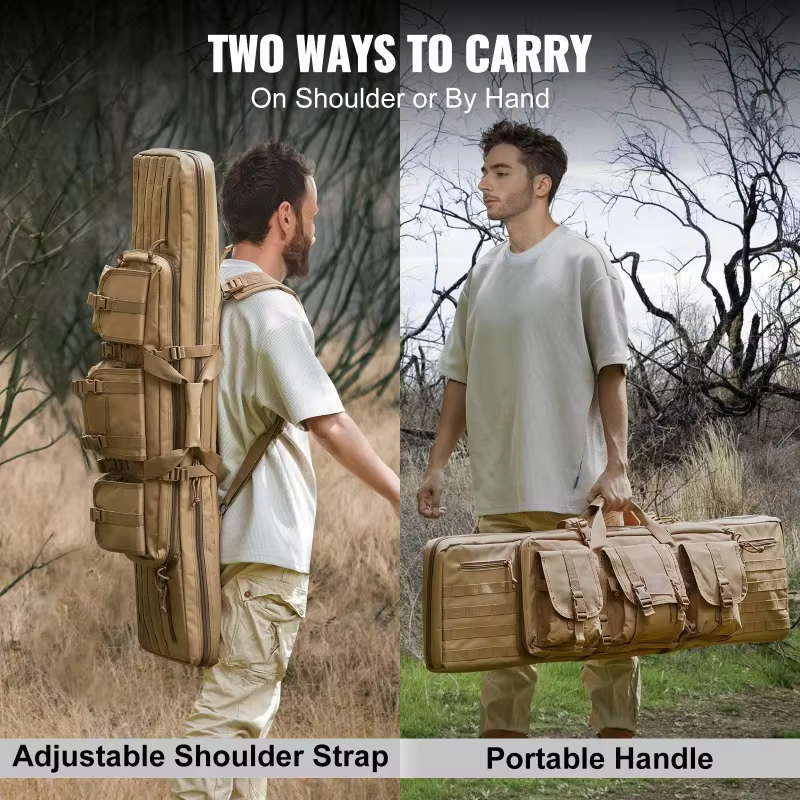 Bolsa táctica de hombro para rifle militar, transporte y tiro