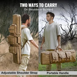 Bolsa táctica de hombro para rifle militar, transporte y tiro