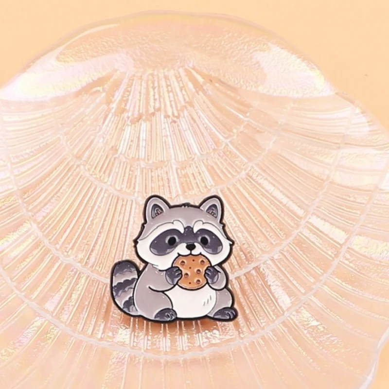 Pin esmaltado de mapache para mujer, Pin de solapa, broches de animales para decoración de ropa, alfileres de Metal, mochila, sombrero, insignia, accesorios