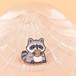 Pin esmaltado de mapache para mujer, Pin de solapa, broches de animales para decoración de ropa, alfileres de Metal, mochila, sombrero, insignia, accesorios