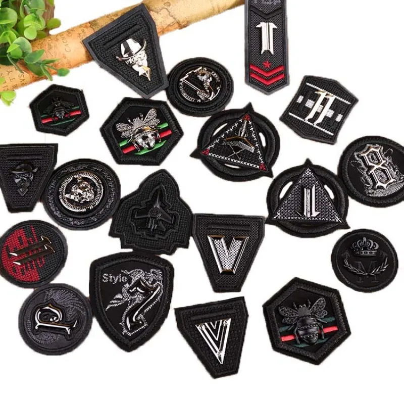 Insignia de tendencias geniales de calavera 3D, bandas de Metal coloridas, parches de cuero de rayas Punk, decoración de ropa, apliques adhesivos para pantalones vaqueros - imagen 2