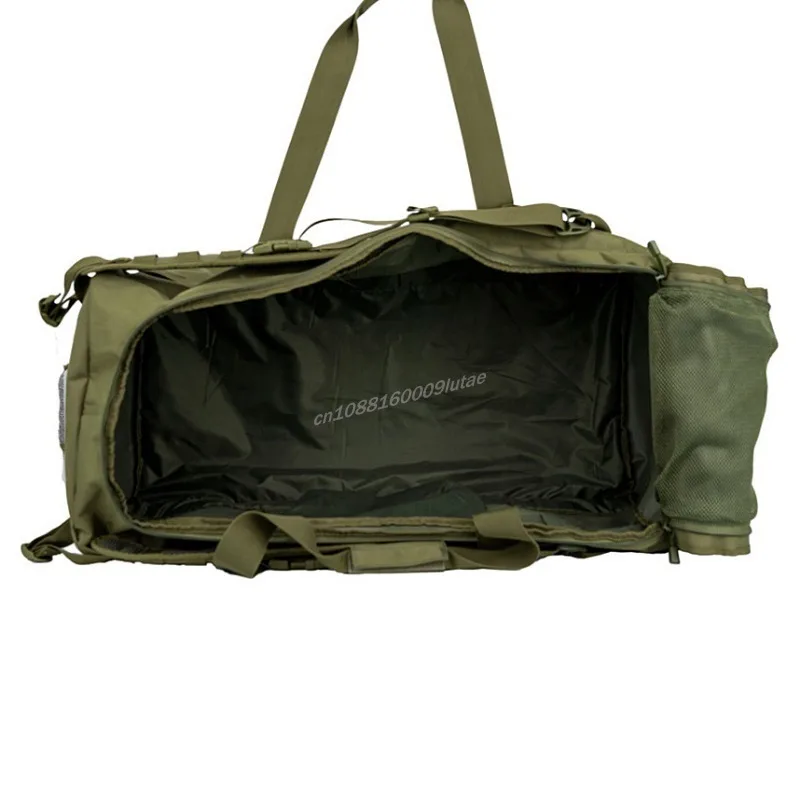 Bolsa de lona de equipaje de 106L, bolso grande para acampar, mochila táctica para senderismo, montañismo, viajes, bolsas impermeables multifuncionales - imagen 5