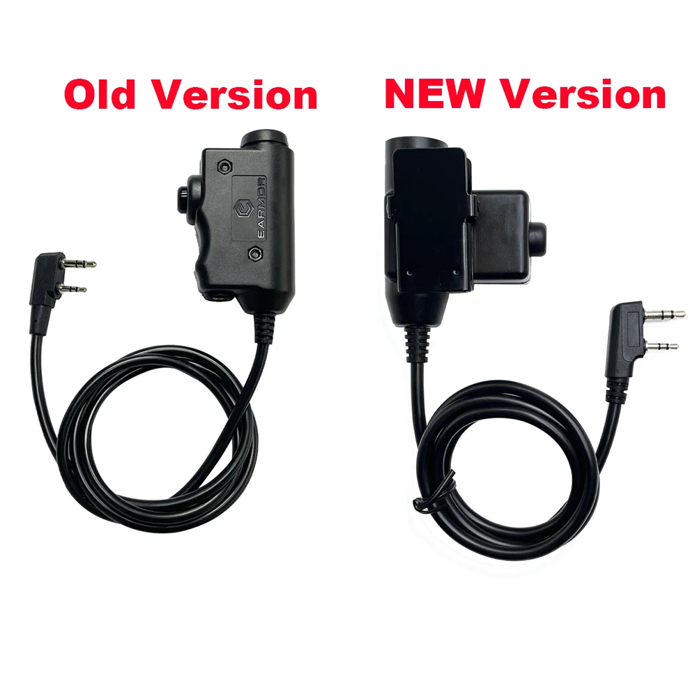 EARMOR-auriculares tácticos PTT, botón activado, adaptador PTT push-to-talk, interfaz de radio M51 y AUX, KENWOOD - imagen 2