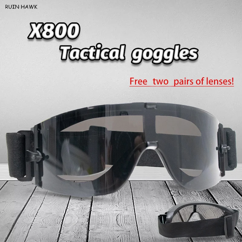 Gafas tácticas militares X800 balística Airsoft UV400 para caza
