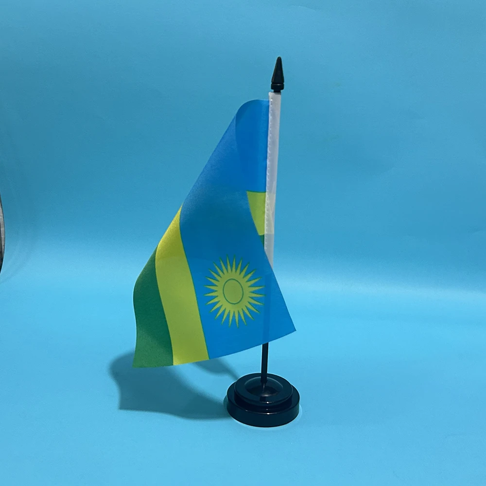 Bandera de escritorio Ruanda 14x21cm poliéster - imagen 5