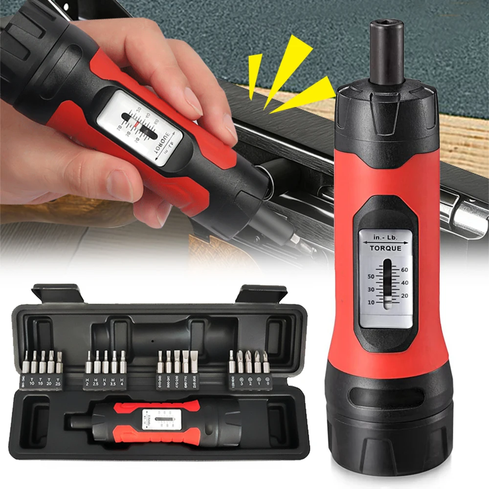 Juego de destornilladores de torsión preestablecidos, herramienta de reparación de pistola y Rifle antideslizante, llave de accionamiento de 10-65 pulgadas, accesorio de pistola de caza de torsión Manual