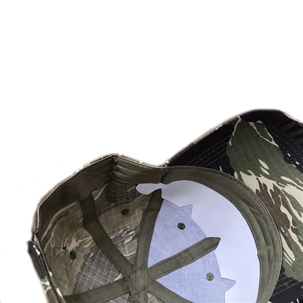 Táticas al aire libre gorra a rayas de tigre de la selva montañismo, senderismo, pesca, sombrilla, sombrero de béisbol accesorios de disfraz de caza - imagen 3