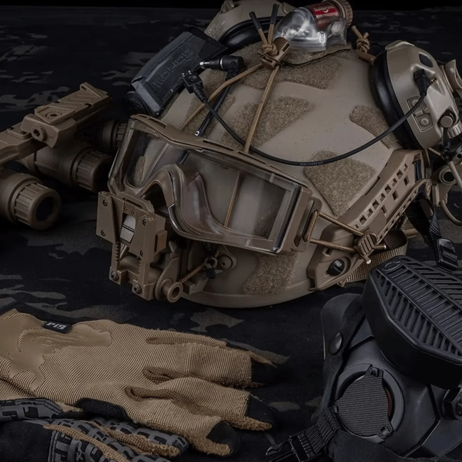 Gafas tácticas con protección UV, lentes antideslumbrantes, gafas protectoras resistentes a impactos que se ajustan al casco ARC Rail para Airsoft - imagen 2