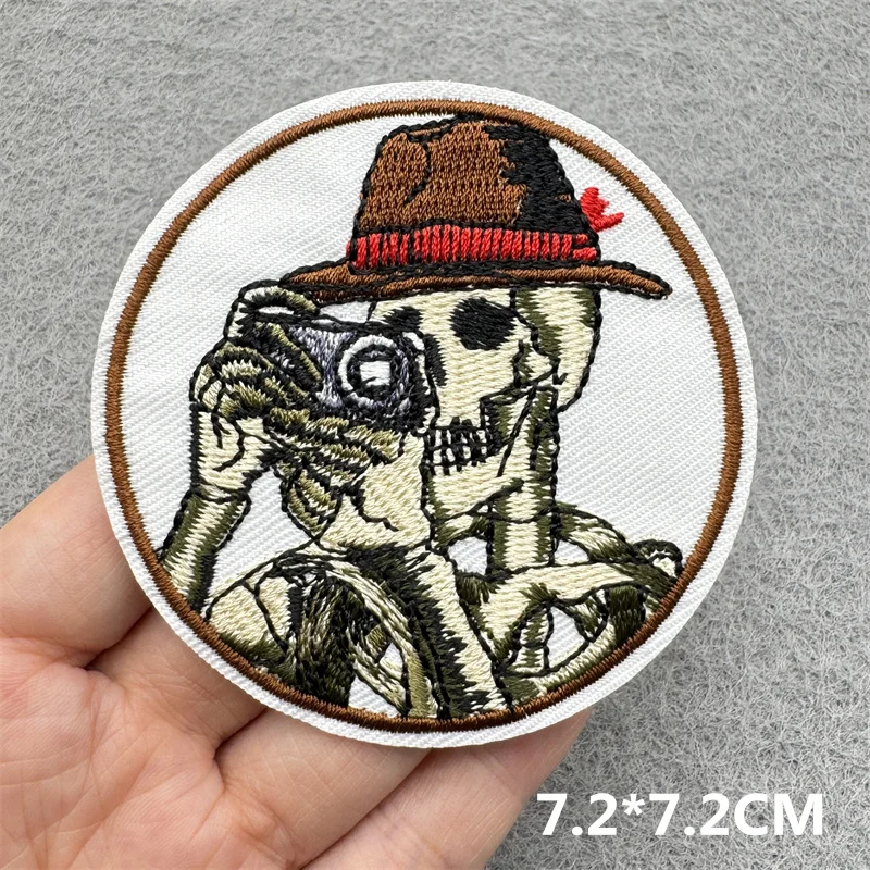 Parche bordado de estilo Punk, parches para planchar para ropa, pegatina DIY, parches bordados de calavera en ropa, insignia de dibujos animados - imagen 4