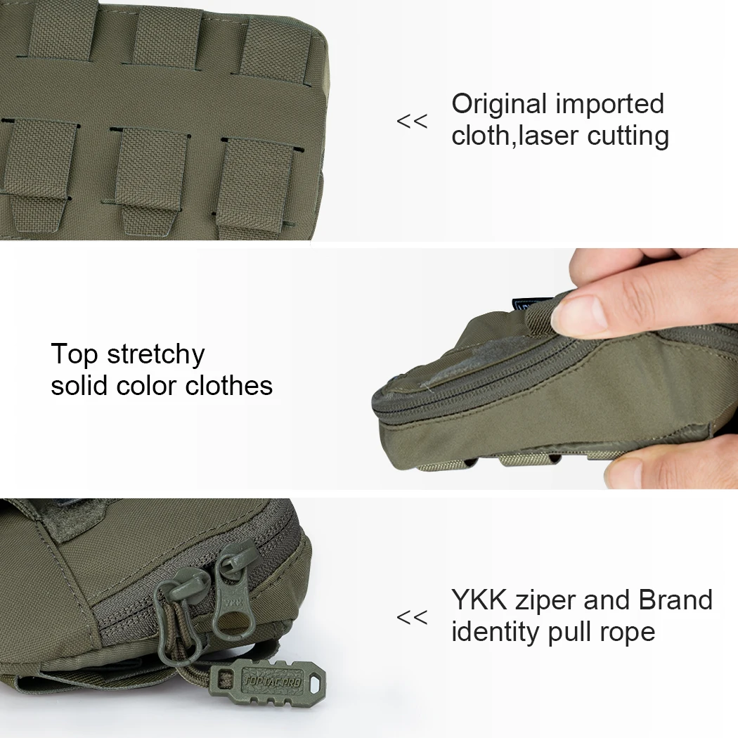 TOPTACPRO bolsa táctica de administrador MOLLE EDC bolsa de utilidad bolsa de cintura multifunción bolsa de cinturón de camuflaje 8510 - imagen 3