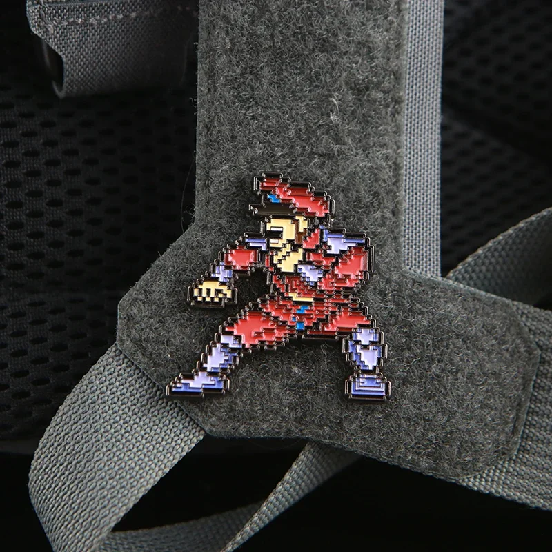 Juego de Arcade Pixel Vega & Chunli, parches de gancho y bucle de Metal para ropa, insignia de moral, brazalete táctico, pegatina decorativa para mochila - imagen 3