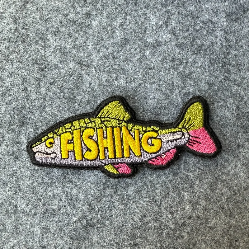 Parche de pesca táctico bordado moral insignia gancho y bucle parche militar para mochila apliques para ropa - imagen 3