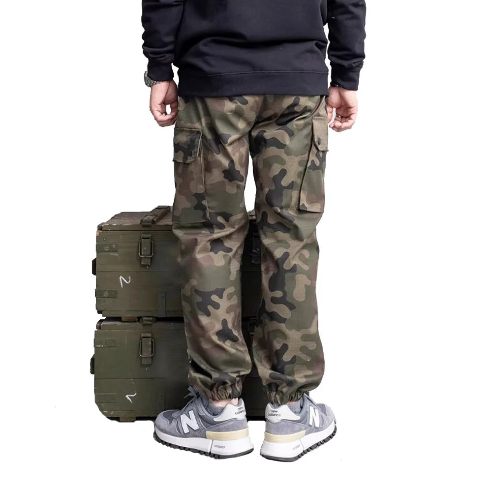 Pantalones de camuflaje de pierna recta, ropa táctica, americano, francés, suelto, deportes, fitness, entrenamiento, polaco - imagen 2