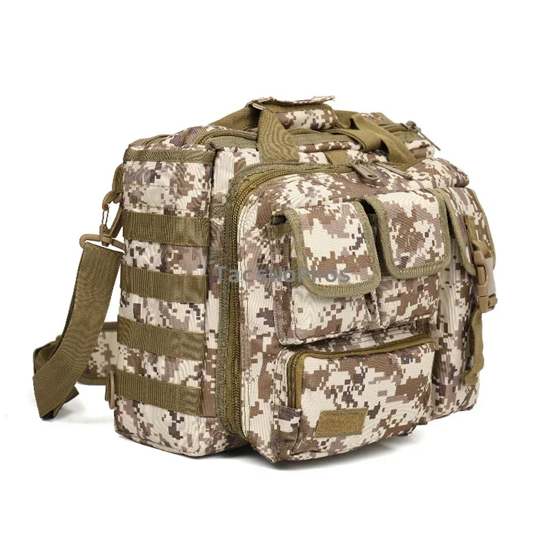 Bandolera mensajero táctica Molle, mochila cruzada de combate de nailon impermeable, bolsos multifunción para ordenador portátil al aire libre - imagen 3