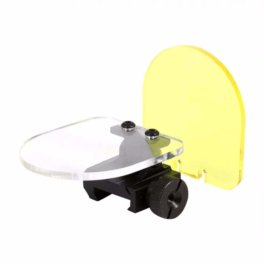 Cubierta protectora de lente a prueba de balas para mira telescópica, accesorio táctico abatible hacia arriba, transparente, Airsoft, caza, punto rojo - imagen 5