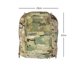 Bolsa especial con Panel trasero con cremallera, chaleco táctico para caza al aire libre, bolsa para accesorios de agua con cremallera