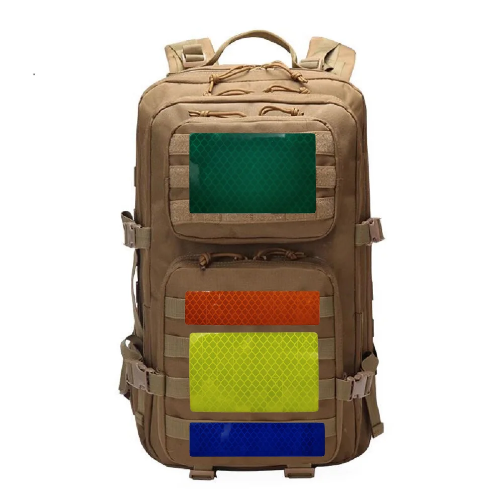 Reflector IR cortado con láser, malla de 8x5cm, Reflector de Color sólido, tira de 10x2,5 cm, insignia accesorio para bolsa, superventas - imagen 2