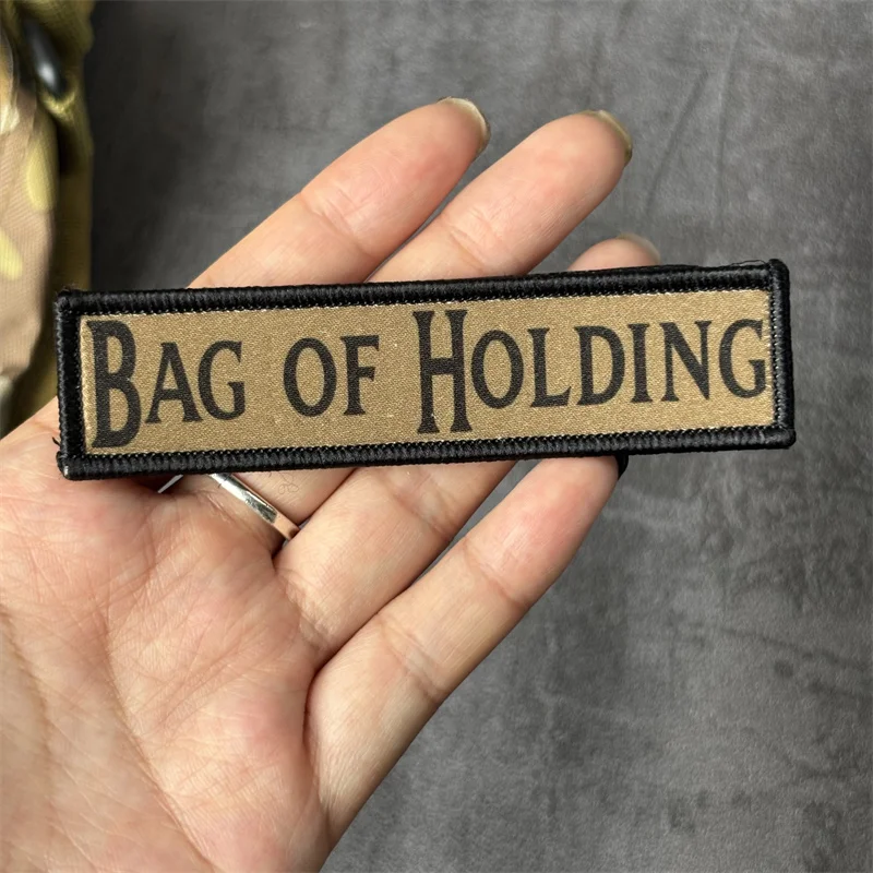 Parche estampado "BAG OF HOLDING" para ropa, insignia de moral táctica, parche militar con gancho, pegatina para mochila, brazalete - imagen 3