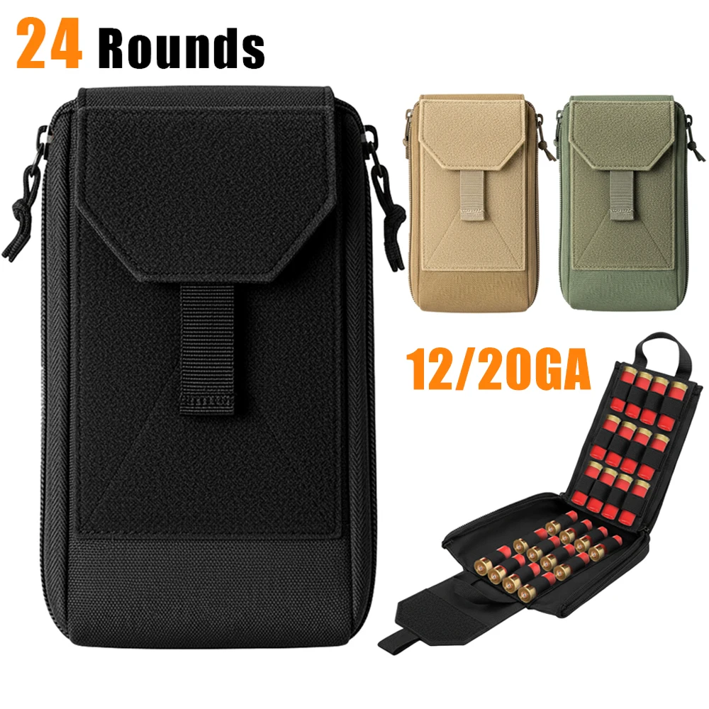 Bolsa táctica porta munición plegable para escopeta calibre 12/20GA
