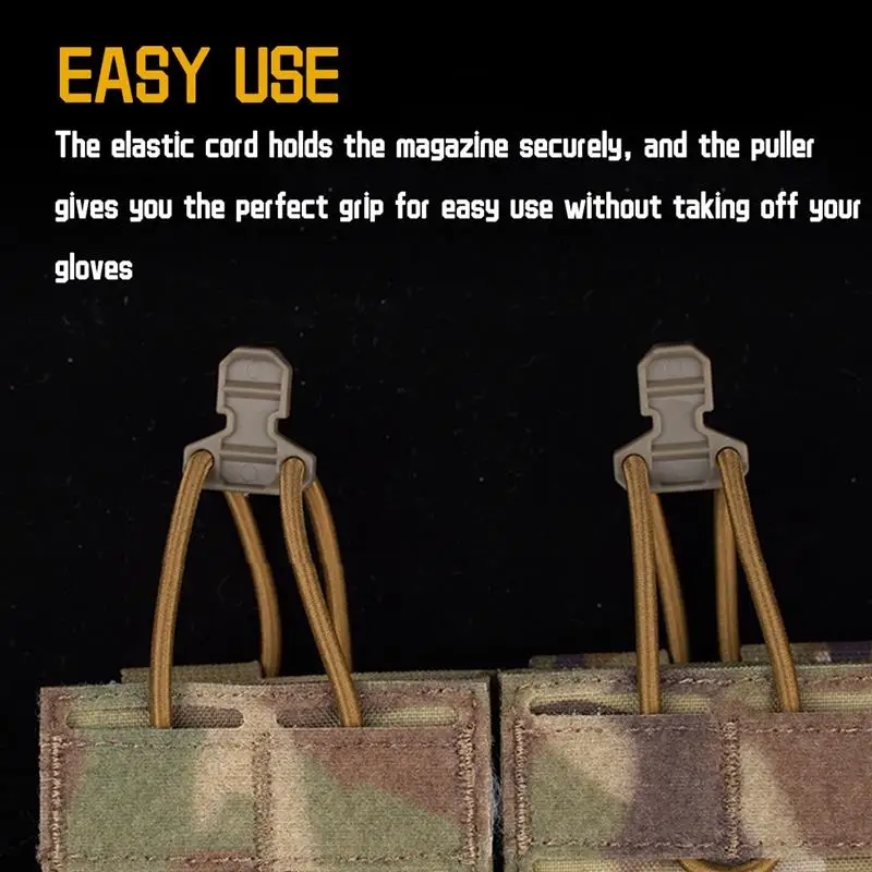 Bolsa táctica MOLLE para cargador Triple de 5,56mm con cordón de choque, funda magnética, portador Mag, soporte para equipo de caza - imagen 4