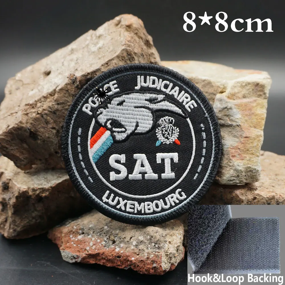 Parches bordados tácticos PC JUDICIAIRE SAT para mochilas y ropa, accesorios militares con respaldo de gancho o planchado - imagen 2