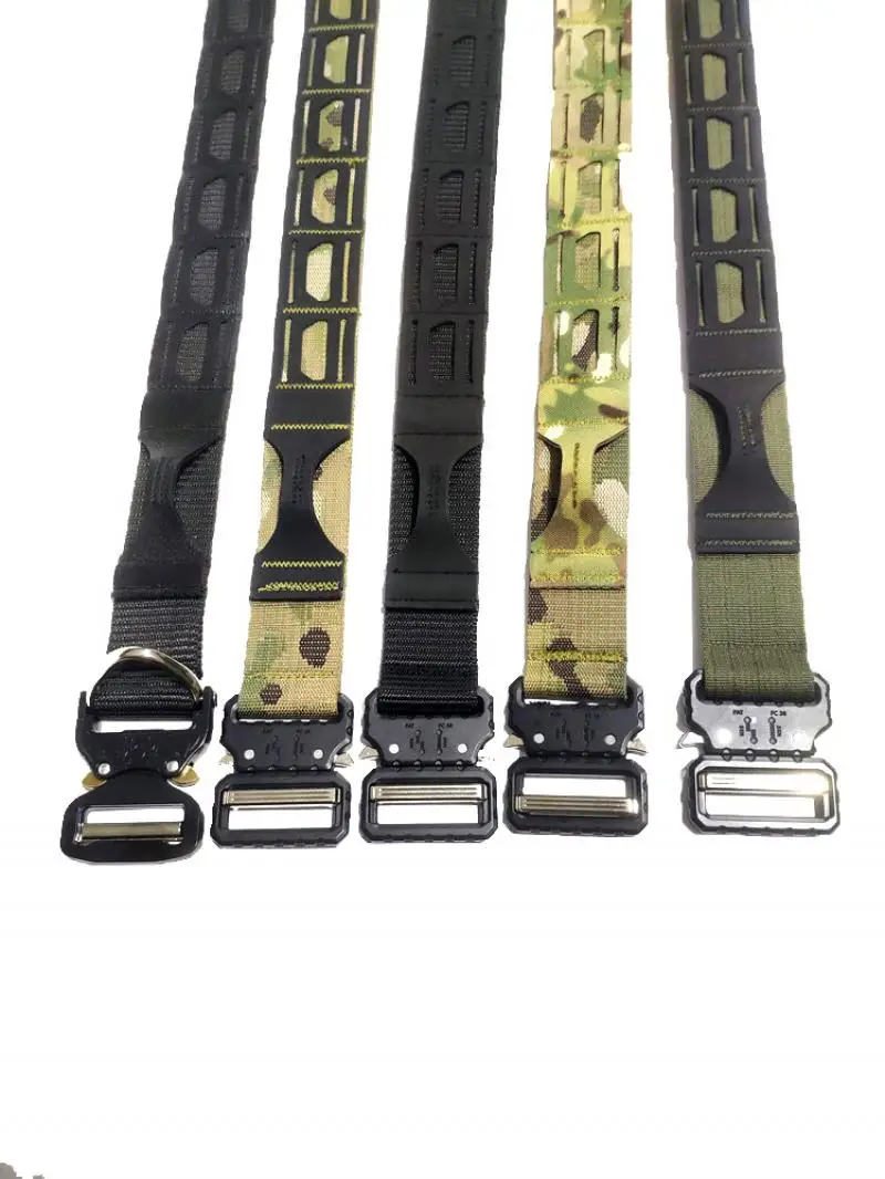 TC0165 Cinturón táctico multifuncional para exteriores de 3,8 CM con hebilla de metal y cinturón interior en forma de láser - imagen 2