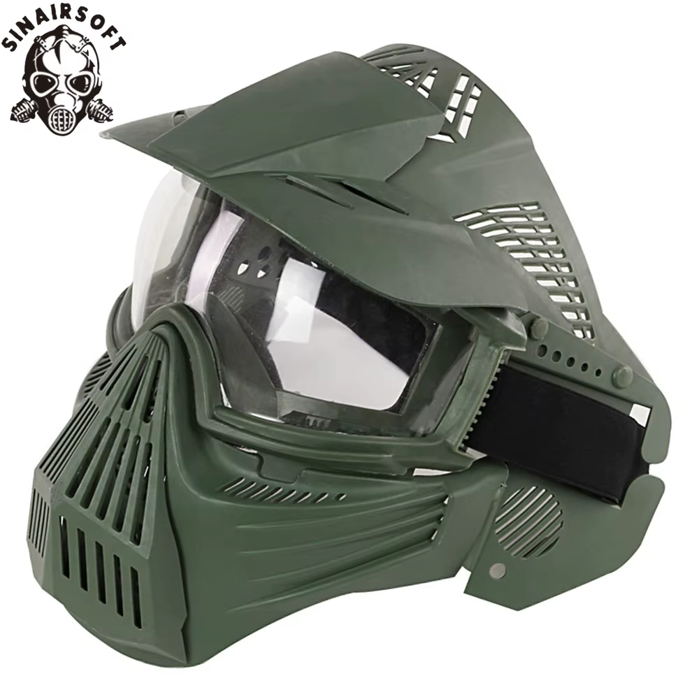 SINAIRSOFT mascarilla táctica airsoft facial lente PC antiempañamiento
