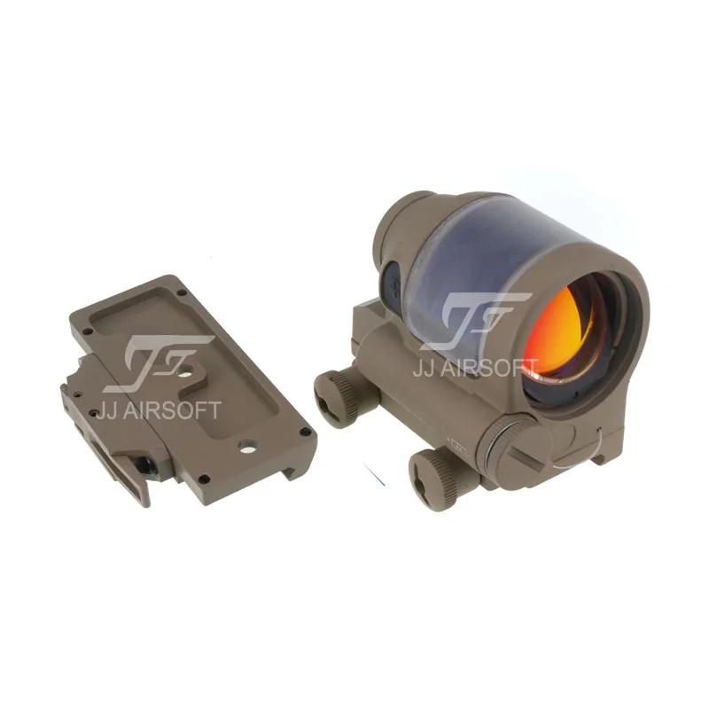 JJ Airsoft SRS estilo 1x38 punto rojo (asistido por células solares) (negro/tostado) y QD/montaje de liberación rápida AC32002 (negro) - imagen 4