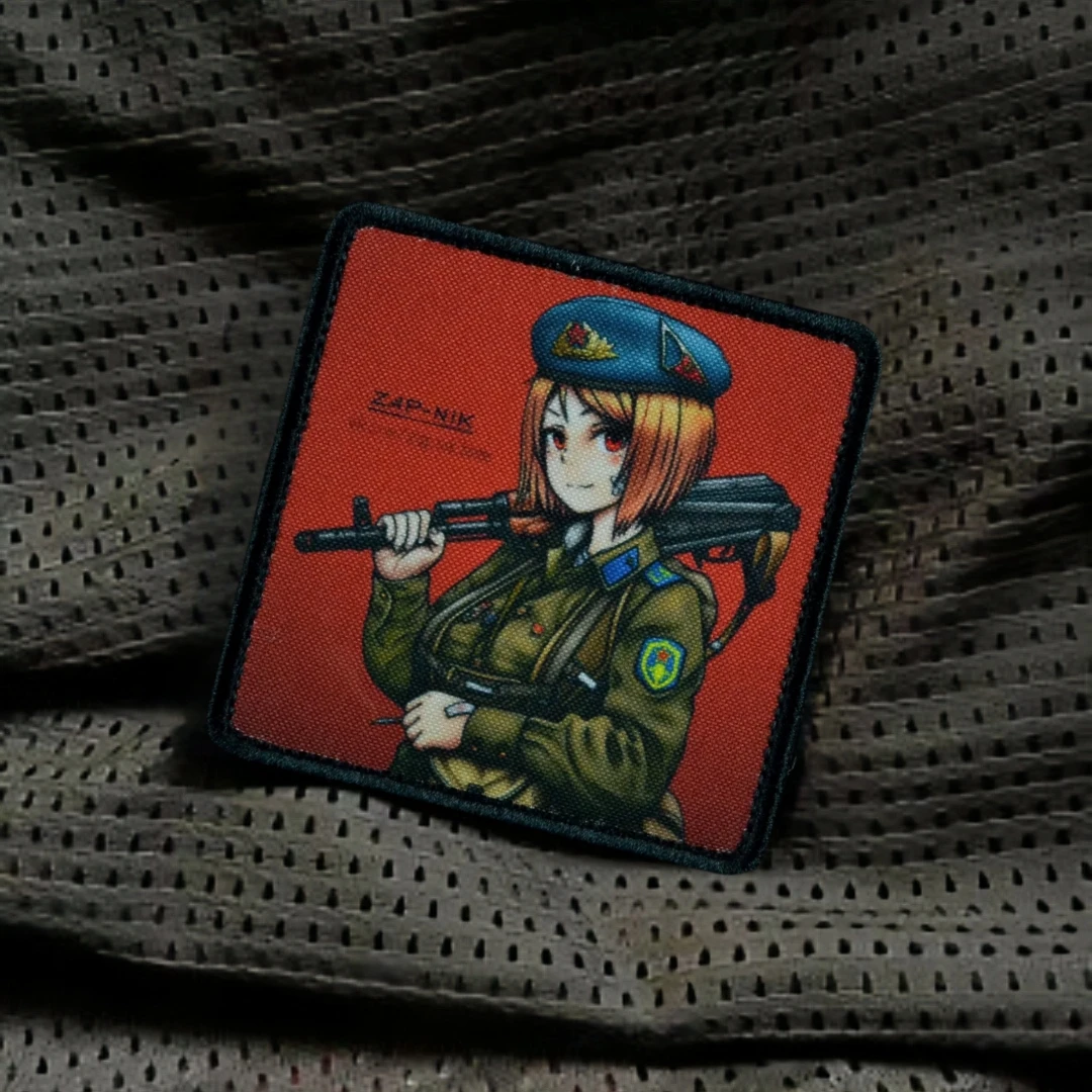 Parche táctico de Manga VDV para chica, insignia de moral, pegatina para mochila del ejército militar, parches con gancho estampado para ropa - imagen 5