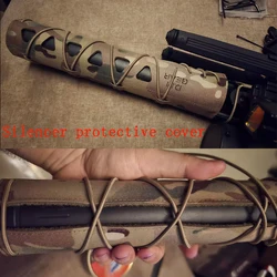 Funda silenciador táctica liberación rápida con cordón elástico