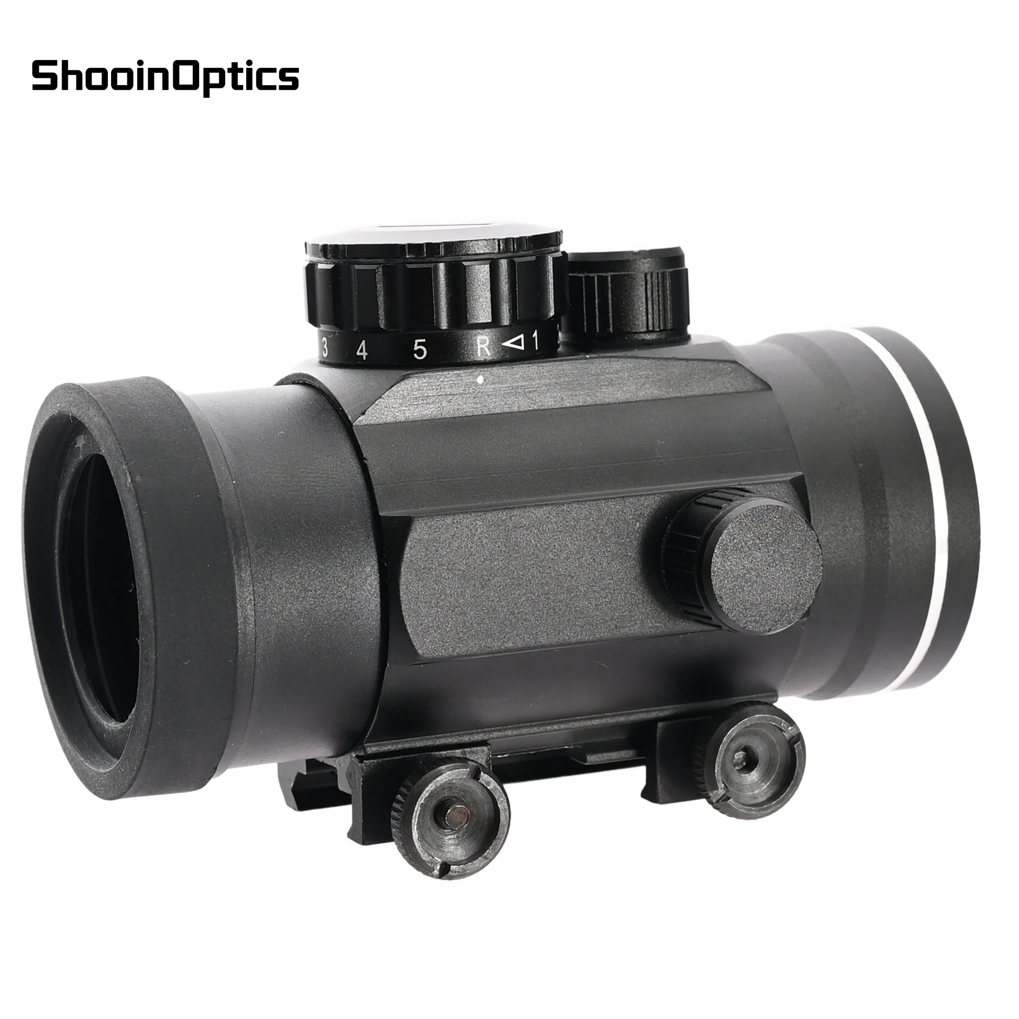 Shooin Optics 1x40 mira réflex de punto rojo y verde con brillo ajustable y 20 mm - imagen 3