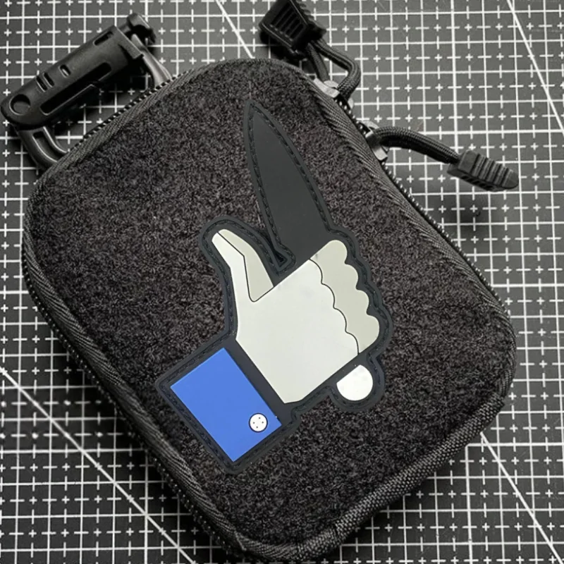 Parche "cuchillo", insignia de moral táctica, gancho y bucle de PVC, mochila militar, ropa, accesorio decorativo, pegatina, brazalete - imagen 2