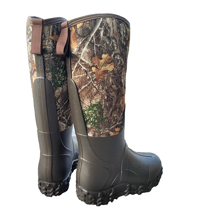 Botas de lluvia altas para lavado de coches, impermeables, antideslizantes, gruesas, resistentes al desgaste, camuflaje biónico de árbol, botas de caza y pesca, novedad - imagen 2